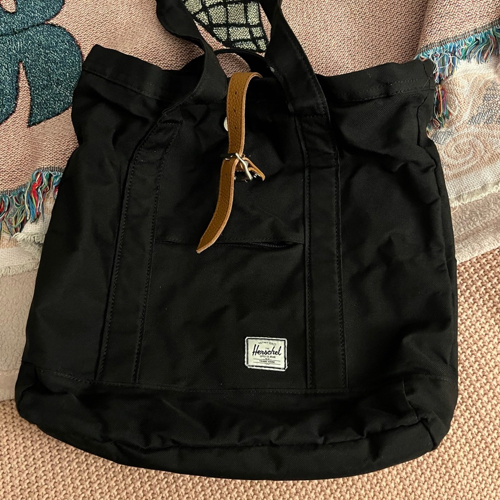 Herschel supply black tote bag used once